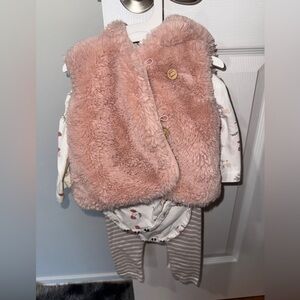 Cynthia Rowley Pink and White Kids Matching Set